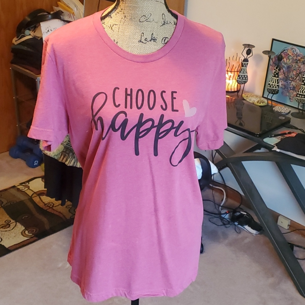 Choose Happy Canvas tshirt size Large